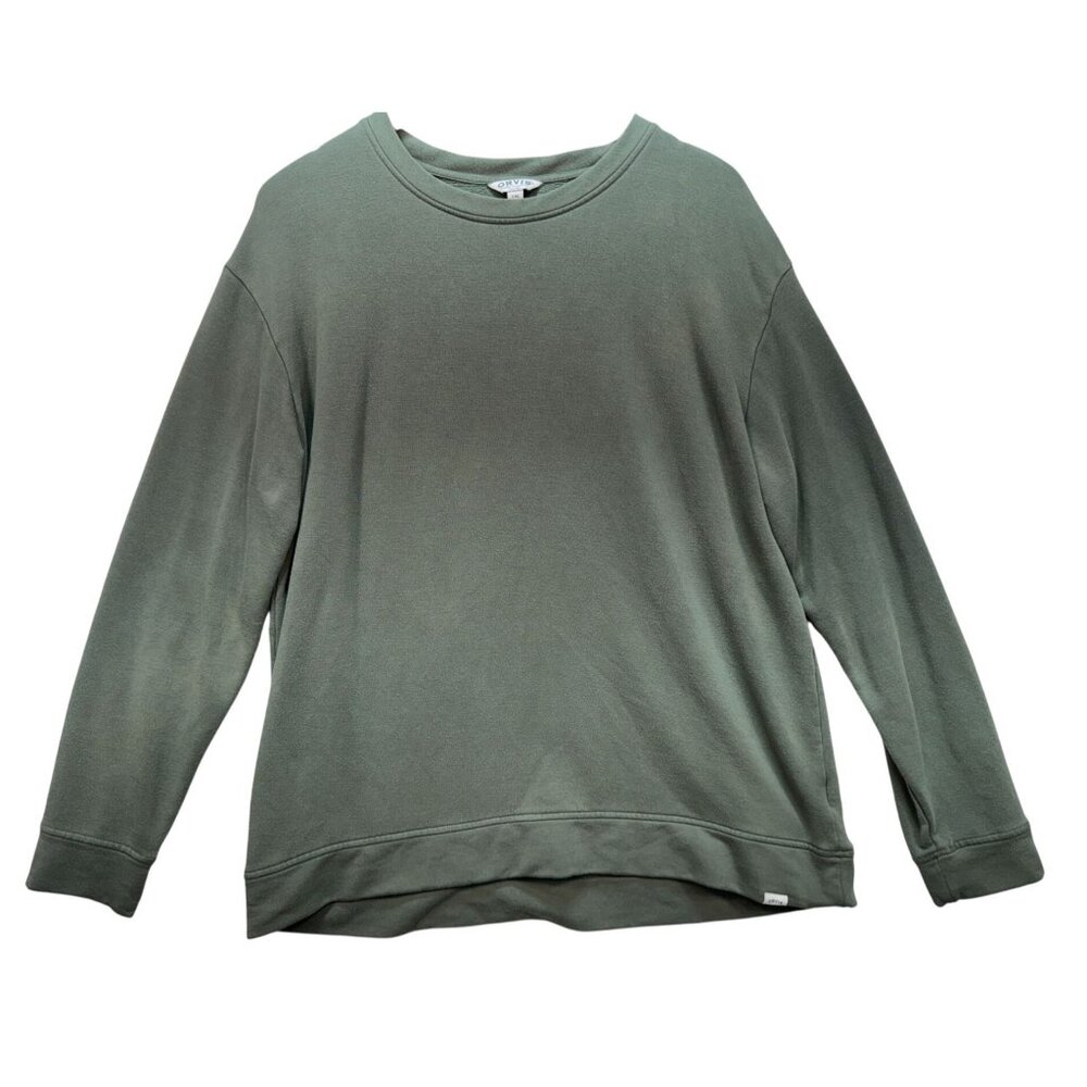 Orvis Mens Long Sleeve Pullover Sweatshirt Size L Sage Green Classic Activewear